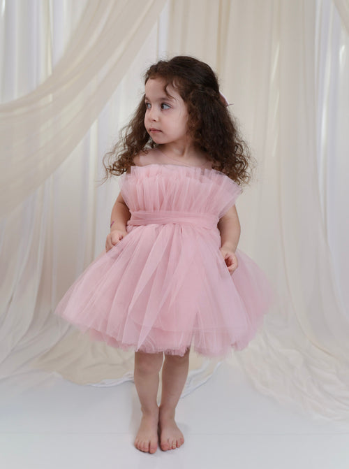 Lunabelle Bow Tulle Dress